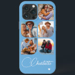 5 Photo Modern Trendig Enkel Personlig Namn<br><div class="desc">5 Photo Modern Trendig Simple Heart Personlig Namn iPhone Telefonväskor innehåller fem av dina favoritfoton med personlig namn i ett elegant, vitt calligrafskript som accentueras med ett kärlek-hjärta. Anpassa genom att redigera texten i textrutan. Perfekt för födelsedag, jul, Mors dag, babyduschar, möhippor, mamma, syster, kusiner, bästa vänner med mera. PHOTO...</div>