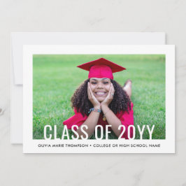 5 Photo Simple Modern Bold Class Year Graduation Meddelande