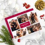 5 Photos Collage Chic Script God jul Inbjudningar<br><div class="desc">5 Fotos Collage Chic Script God jul-inbjudan</div>
