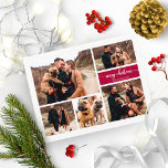 5 Photos Collage Chic Script God jul Vykort<br><div class="desc">5 Foton Samla in Chic God jul-vykort</div>