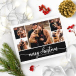 5 Photos Collage Snyggt God jul Black Vykort<br><div class="desc">5 Photos Collage Snyggt God jul Black Postcard</div>