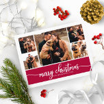 5 Photos Collage Snyggt Script God jul Vykort<br><div class="desc">5 Foton Samla in Snyggt God jul-vykort</div>