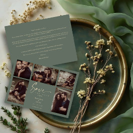 5 Photos Green Chic Trendy Collage Wedding Covid19