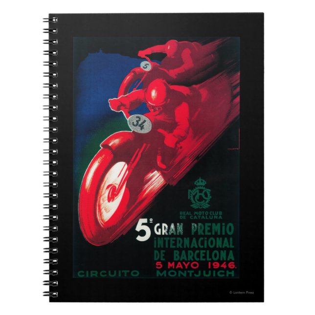 5 Poster av Gran Premio Internat l-motorcykel Anteckningsbok (Framsidan)
