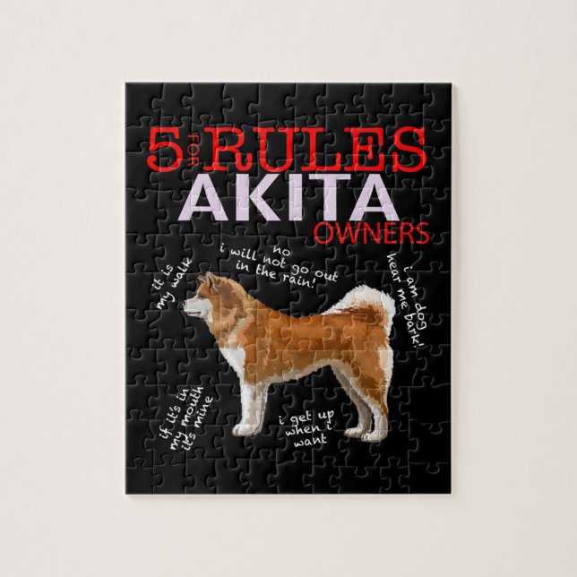 5 Regler för Akita Owners Pussel (Vertikal)