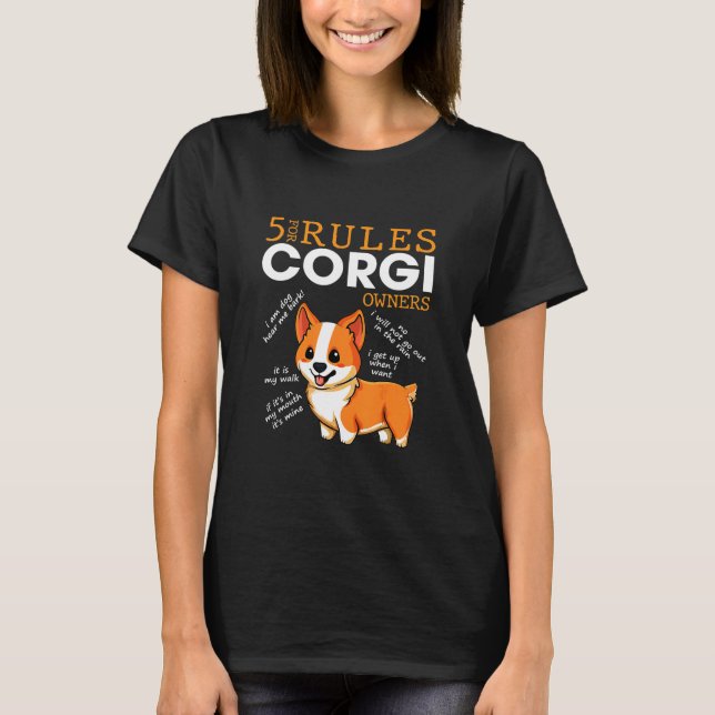 5 Regler för Corgi T Shirt (Framsida)