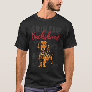 5 Regler för Dachshund T Shirt