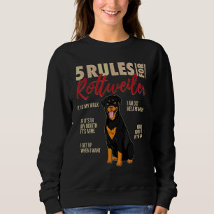 5 Regler för Rottweiler Hund T Shirt