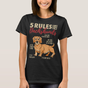 5 Regler för Wireh!d Dachshunds Funny Wirehsted T Shirt