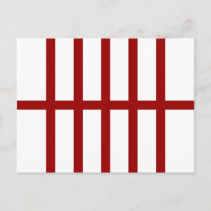 5 Röd Rand med Bisected Vykort