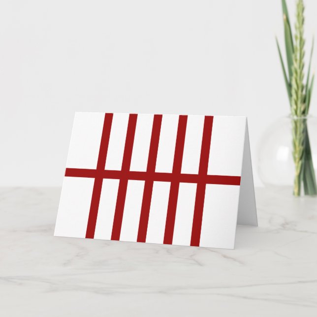 5 Röda Linjer med provtryck Helgkort (Framsida)