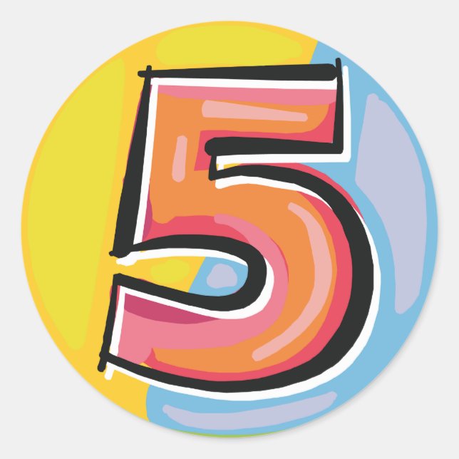 5 RUNT KLISTERMÄRKE (Framsida)