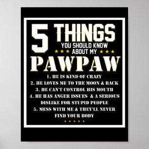 5 Sak att du skulle veta om min farfar Pawpaw Poster