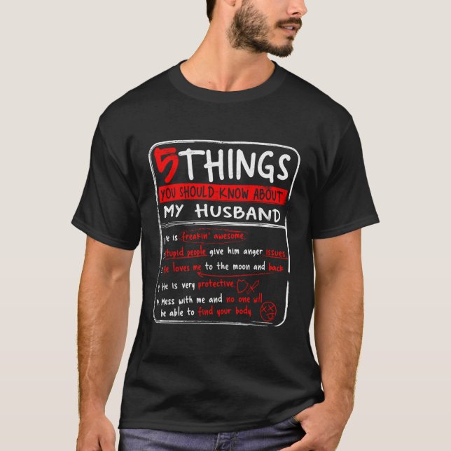 5 Sak bör du känna till min Make T Shirt (Framsida)