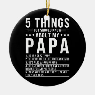 5 Sak bör du känna till min Pappa-Far Julgransprydnad Keramik