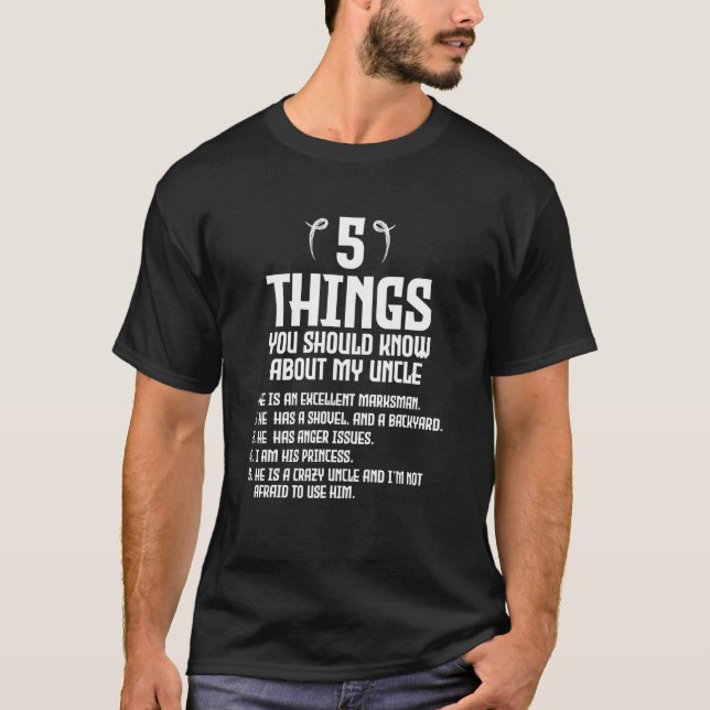 5 Sak du borde veta om min farbror Best UNCL T Shirt (Framsida)