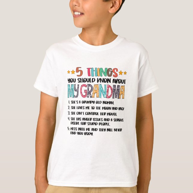5 Sak du ska veta om min farmor Hallowee T Shirt (Framsida)