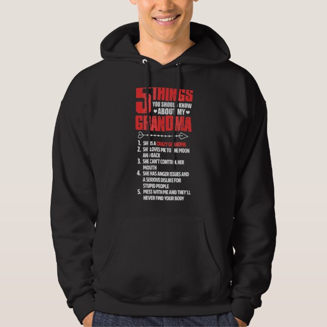 5 Sak du ska veta om min mormor Hoodie (Framsida)