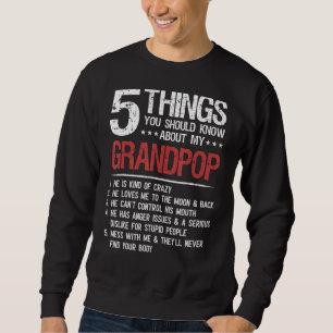 5 Sak du ska veta om Min morpop Far" Lång Ärmad Tröja