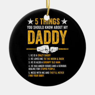 5 Sak du ska veta om Min pappa Far Julgransprydnad Keramik