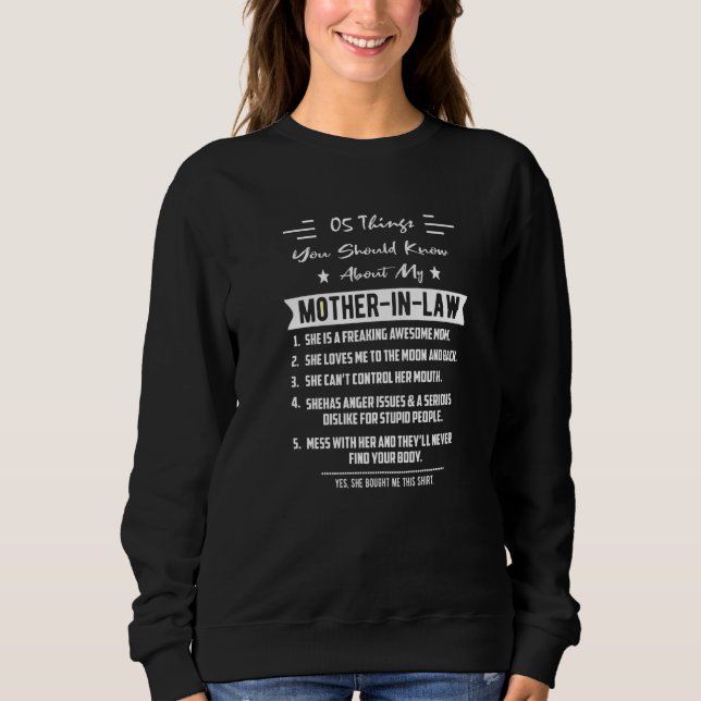 5 Sak du ska veta om min Svärmor Fu T Shirt (Framsida)