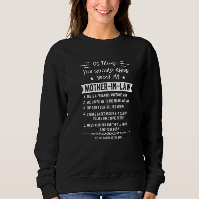 5 Sak du ska veta om min Svärmor Fu T Shirt (Framsida)