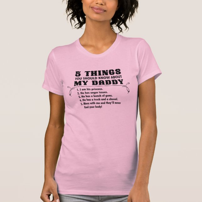 5 sak för dotter t shirt (Framsida)