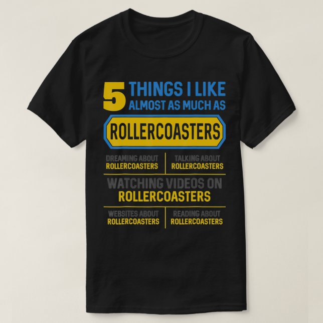 5 Sak I gillar lika mycket som rullar Underlägg lu T Shirt (Design framsida)
