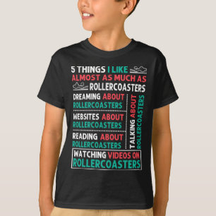 5 Sak Jag tycker om att Underlägg roller T Shirt