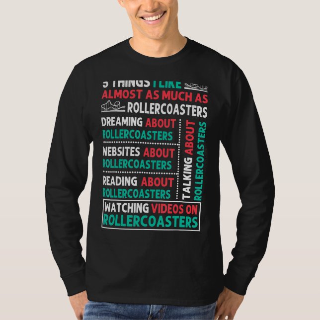 5 Sak Jag tycker om att Underlägg roller T Shirt (Framsida)