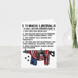 5 Sak liberaler kommer aldrig att förstå (på baksi Kort
