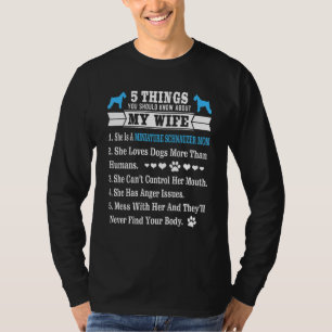5 Sak Om min fru minister Schnauzer T Shirt