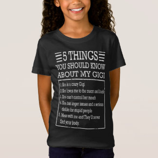 5 sak om min gigi | Födelsedagsgåva T Shirt