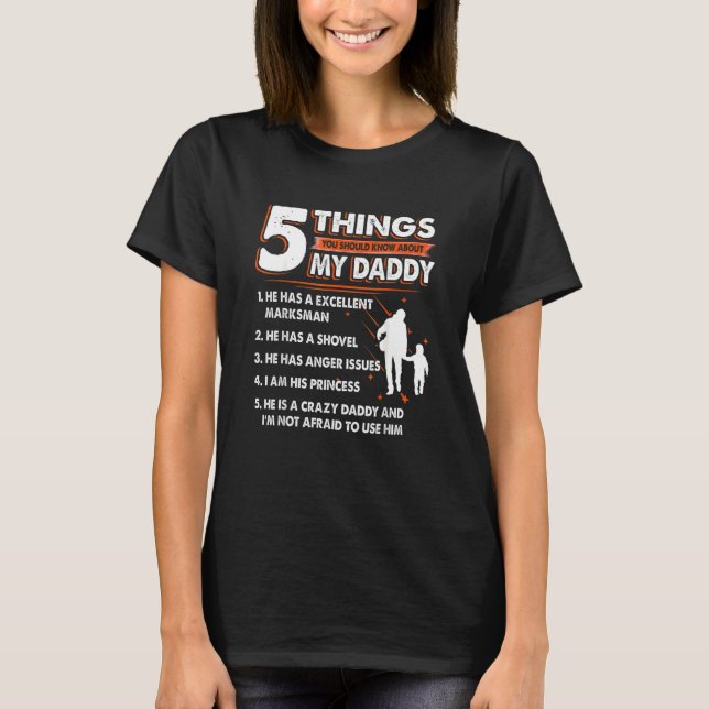 5 Sak om mina Far-dagspresentationer från pappa T Shirt (Framsida)