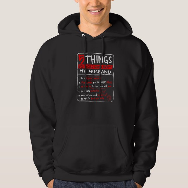 5 Sak ska du veta om min Make-fru Hoodie (Framsida)