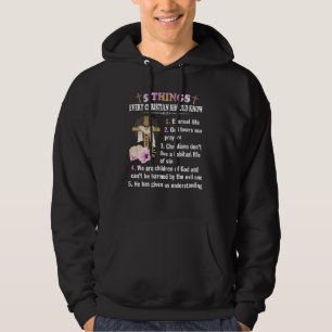 5 Sak Varje kristen borde känna Faith Jesus G Hoodie