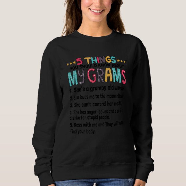 5 saker du bör veta om min mormors liv t shirt (Framsida)