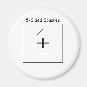 5-Sided kvadrerar den officiella kylskåpmagneten Magnet