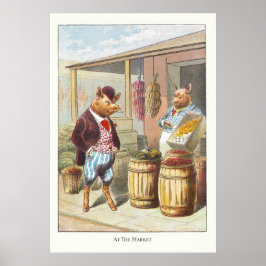 5 små grisar: på marknaden poster