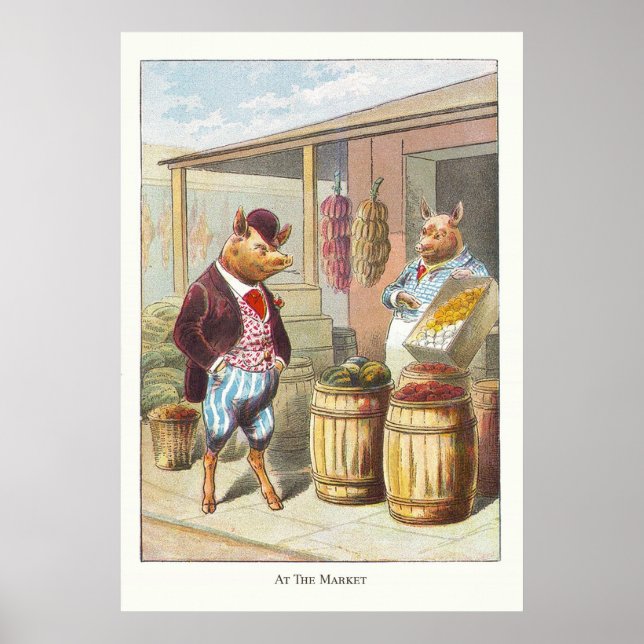 5 små grisar: på marknaden poster (Framsidan)