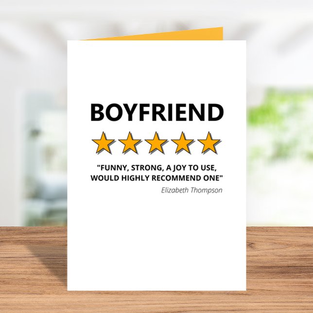 5 Star Boyfriend Rolig Alla Hjärtans Dag Helgkort (Skapare uppladdad)