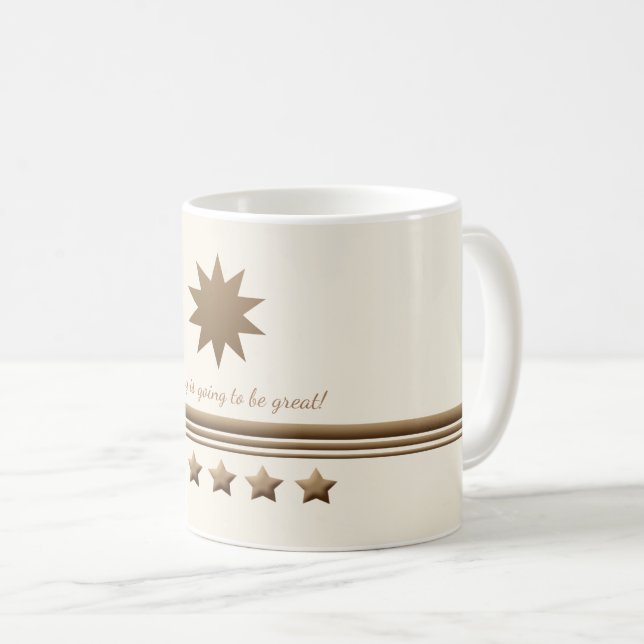 5 Star Brushed Guld & Cream Mugg (Framsida höger)