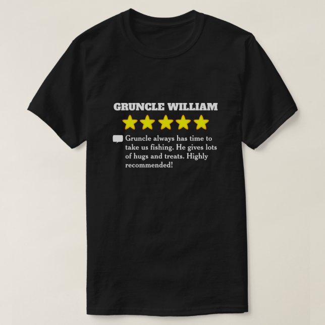 5 Star Gruncle Review T-Shirt (Design framsida)