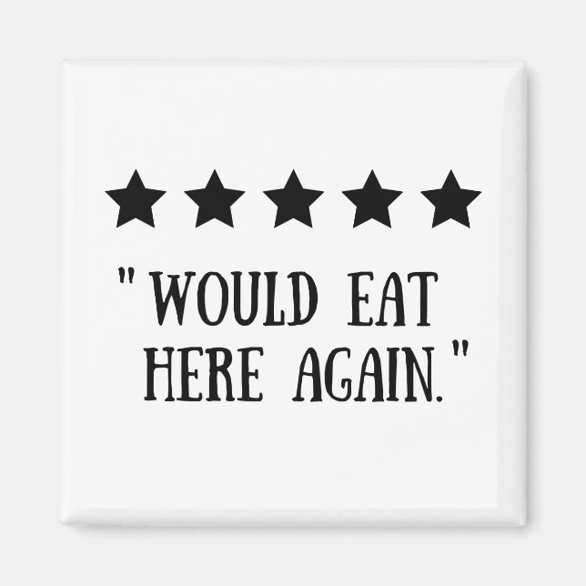 5 Star Kökscook Cook Cooking Rating Review Magnet (Framsidan)