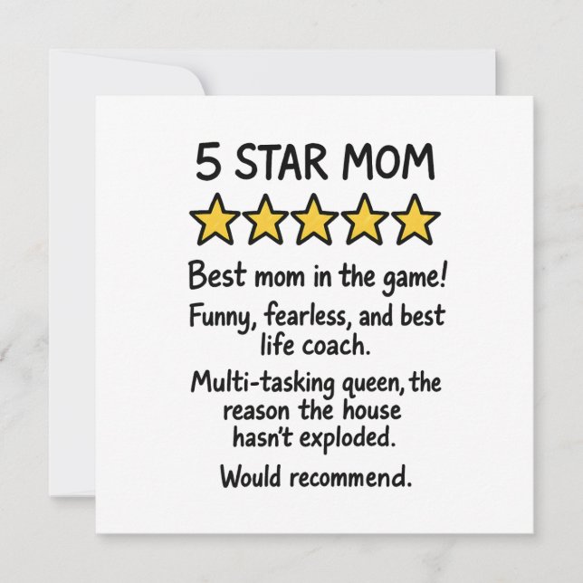 5 Star Mama  Kort (Framsida)