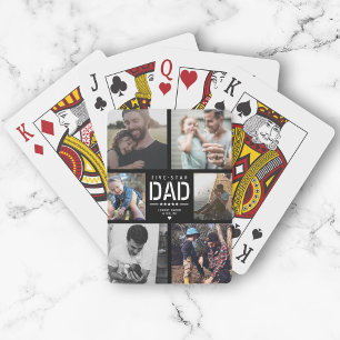 5 STAR PAPPA Modern Coola Photo Collage Fars dag Casinokort