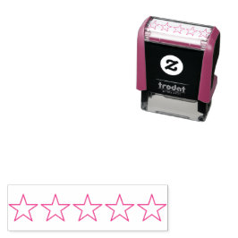 5 Star Rating Review Bok Lacher Självfärgande Stämpel