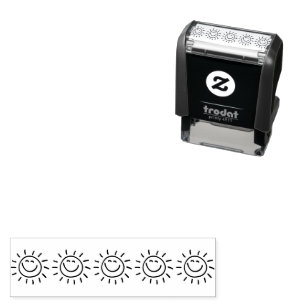 5 Star Sol Smiles Rating Review Bok Lacher Självfärgande Stämpel