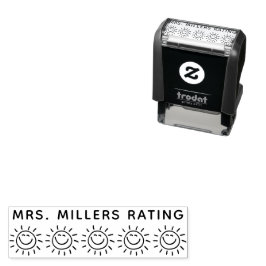 5 Star Sol Smiles Rating Review Bok Lacher Självfärgande Stämpel