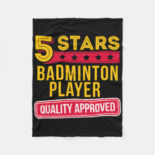5 Stars Badminton Player - Funny Racquet Sport Gif Fleecefilt